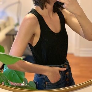 Black Madewell Cotton Scoop Neck Tank
